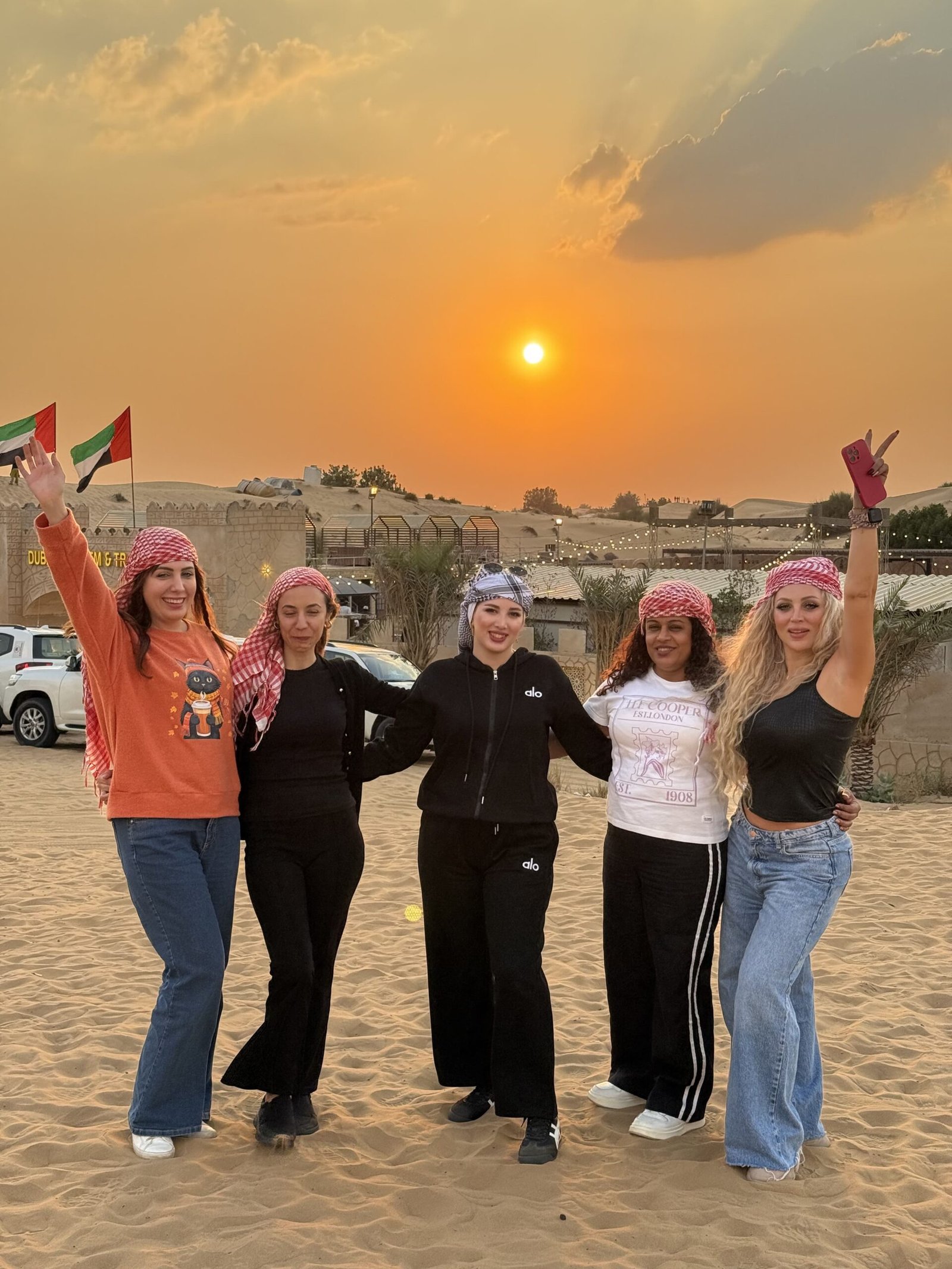 Arabian desert landscape from a dune buggy