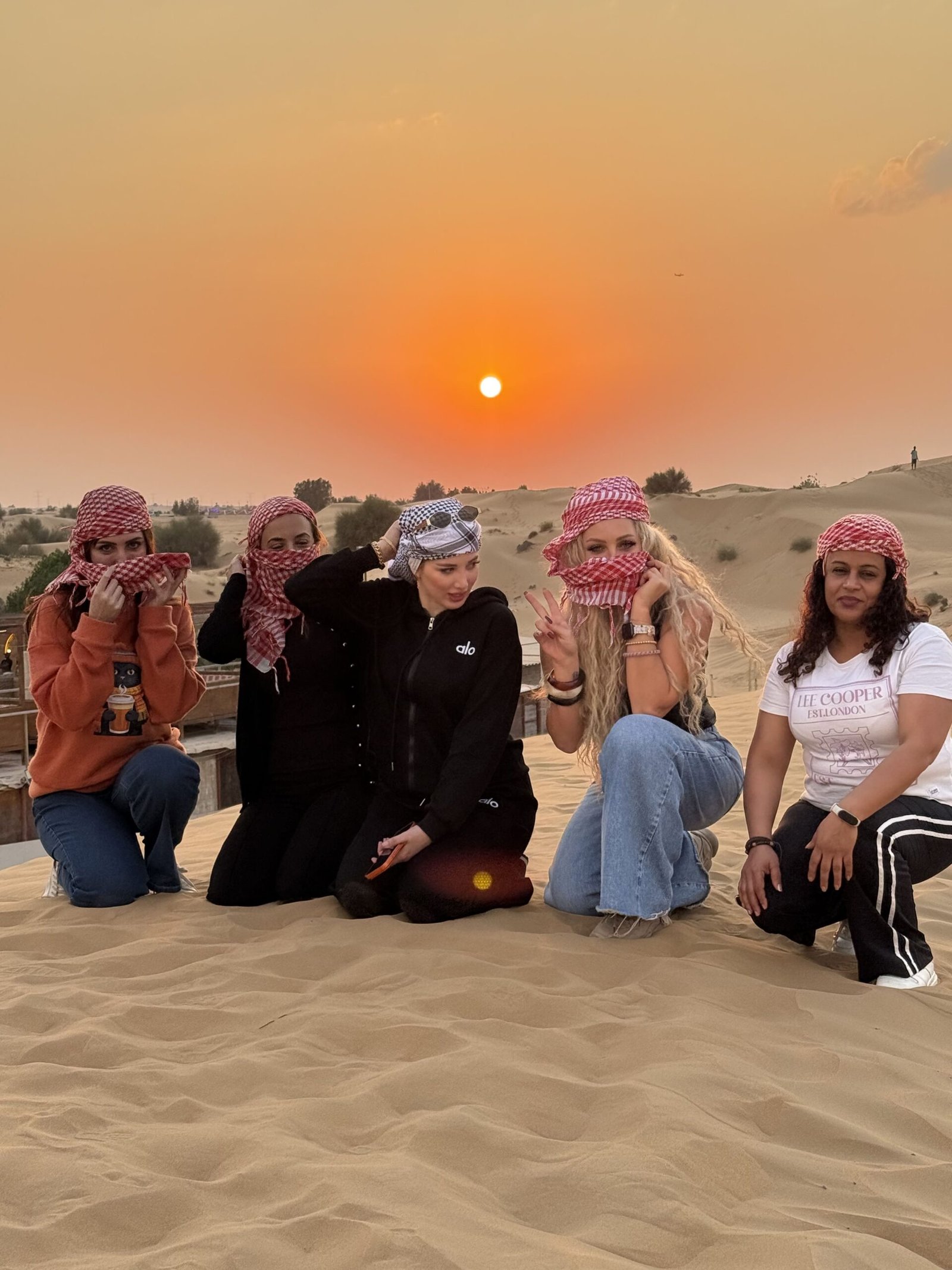 Morning desert safari dune bashing in the Lahbab Red Dunes, Dubai