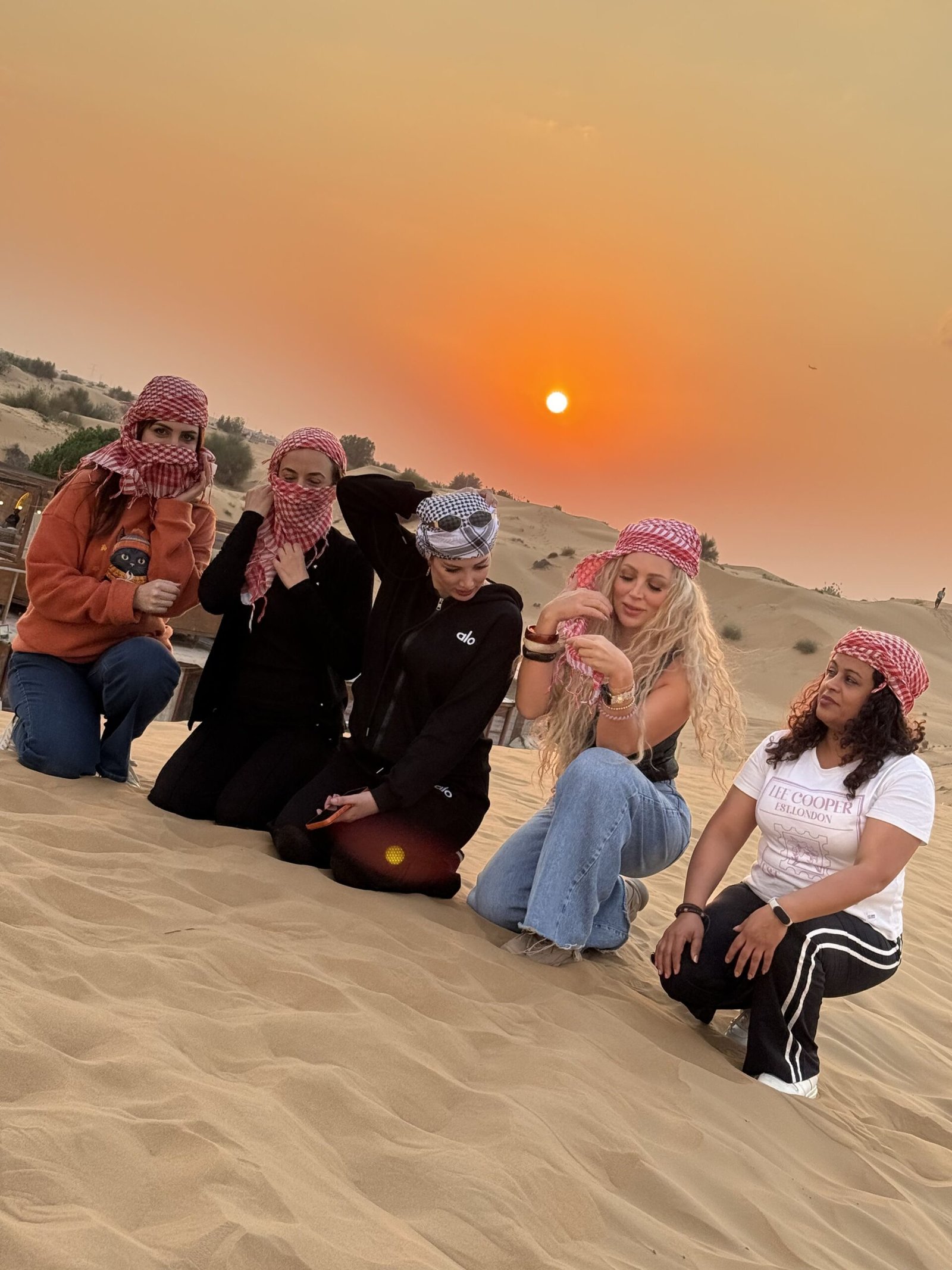 Panoramic view of the vast Arabian desert landscape at dawn