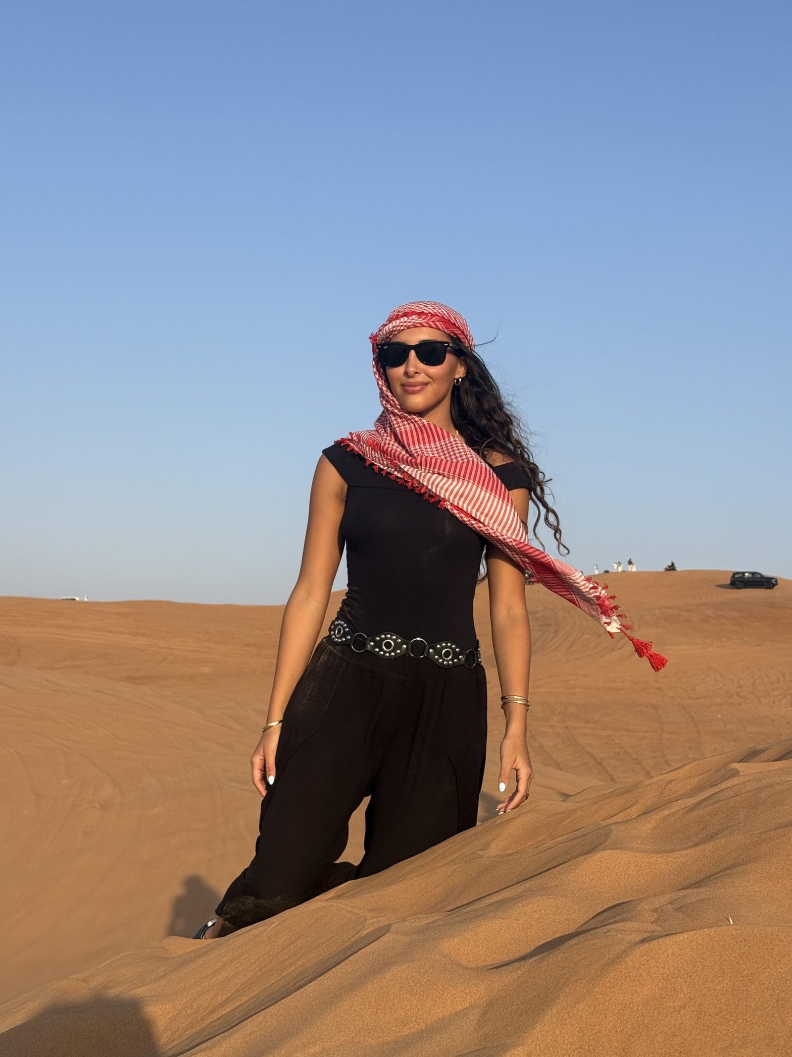 Dune bashing adventure during evening desert safari in Dubai