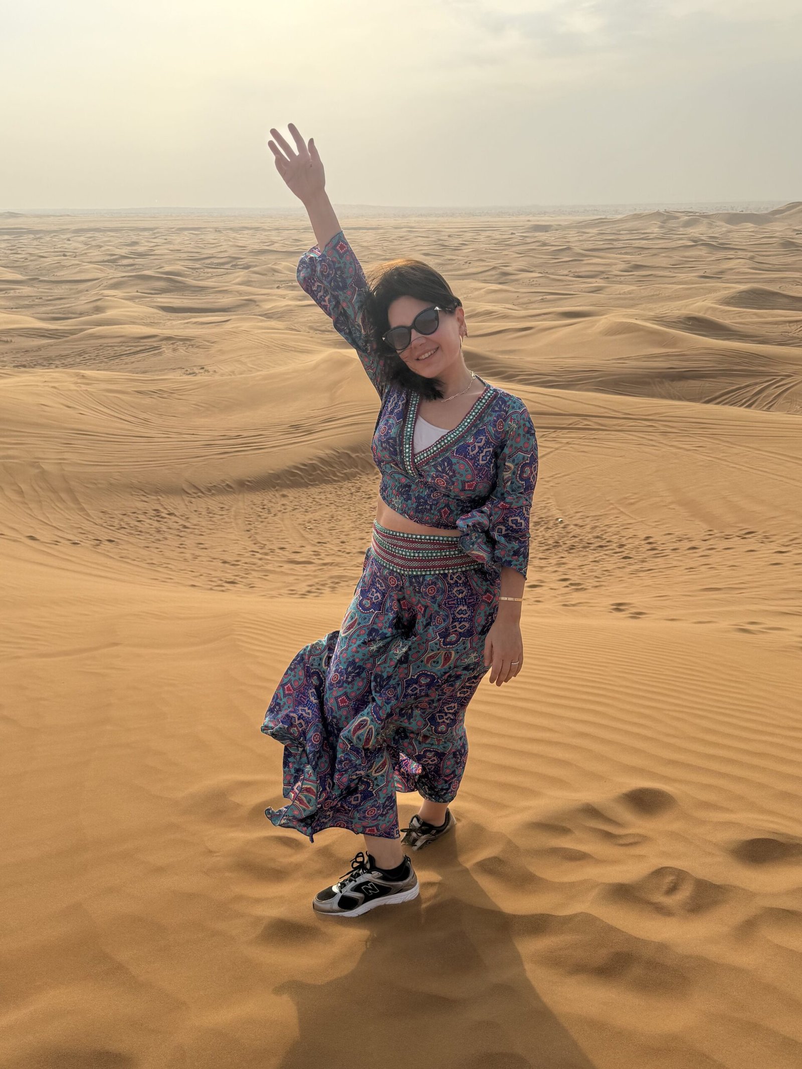 Dune bashing in a 4x4 Land Cruiser in Dubai desert
